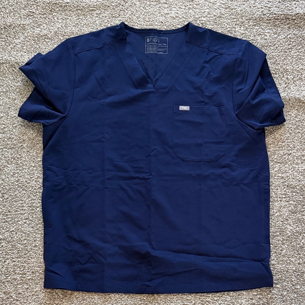 FIGS Deep Navy V-Neck Scrub Top XXL